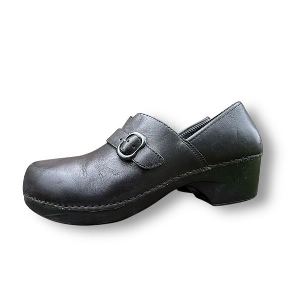 Dansko Tamara Black Leather Slip on Clog Mules Shoes EU 42 Women's size 11.5-12 - Picture 9 of 13